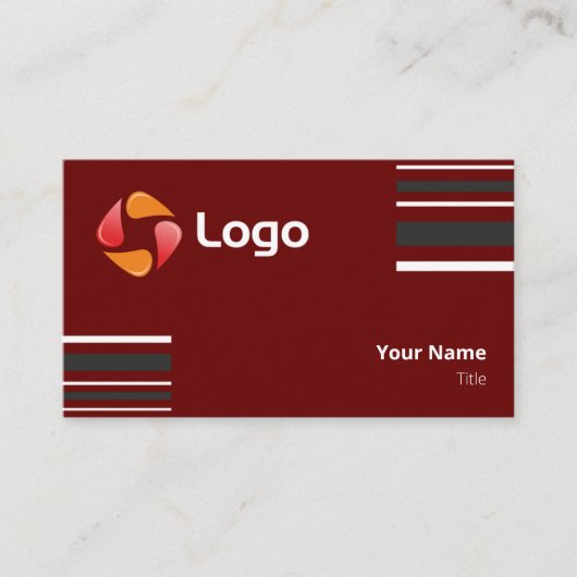 Carte De Visite Lignes carrées minimes noires et blanches élégante (Devant)