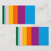 Carte De Visite Lignes colorées (Devant / Derrière)