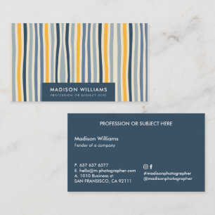 Carte De Visite Lignes Colorées Design tendance Moderne