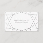 Carte De Visite Lignes d'argent géométrique Abstact Moderne voitur (Devant)
