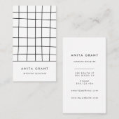 Carte De Visite Lignes de grille merveilleuses (Devant / Derrière)