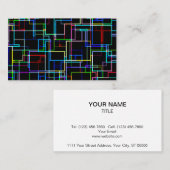 Carte De Visite Lignes de néon (Devant / Derrière)