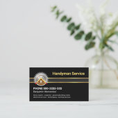 Carte De Visite Lignes de réparation résidentielle de couche gris (Debout devant)