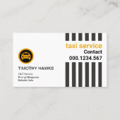 Carte De Visite Lignes de route verticales blanches simples Transp (Dos)