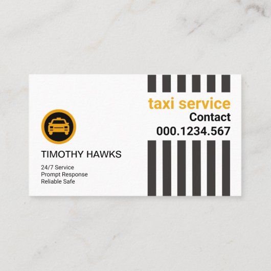 Carte De Visite Lignes de route verticales blanches simples Transp (Dos)