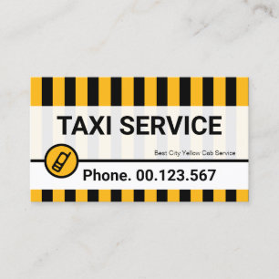 Carte De Visite Lignes De Taxi Jaune Lumineux Location Privée Chau