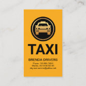 Carte De Visite Lignes de Taxi Jaune Noir Simple (Dos)