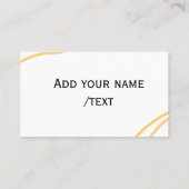 Carte De Visite lignes de texte de message de nom de bordure espag (Dos)