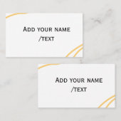 Carte De Visite lignes de texte de message de nom de bordure espag (Devant / Derrière)