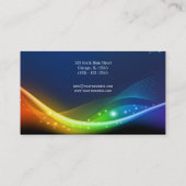 Carte De Visite Lignes de vague colorées (Dos)