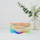 Carte De Visite Lignes de vague colorées (Debout devant)