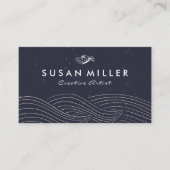 Carte De Visite Lignes de vague créatives (Devant)