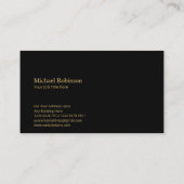 Carte De Visite Lignes d'or géométrique de forme courbe élégante | (Dos)