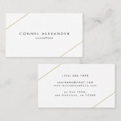 Carte De Visite Lignes d'or simples (Devant / Derrière)