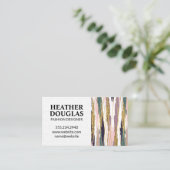 Carte De Visite Lignes d'or | Styles modernes Brush Strots (Debout devant)