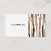 Carte De Visite Lignes d'or | Styles modernes Brush Strots (Dos)