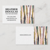 Carte De Visite Lignes d'or | Styles modernes Brush Strots (Devant / Derrière)