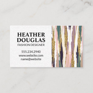 Carte De Visite Lignes d'or   Styles modernes Brush Strots