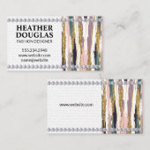 Carte De Visite Lignes d'or | Trucs de brosse | Diamants (Devant / Derrière)