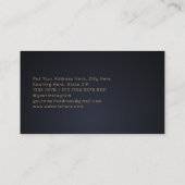 Carte De Visite Lignes dorées brillantes sur un arrière - plan som (Dos)