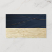 Carte De Visite Lignes dorées élégantes | Grain de bois (Dos)