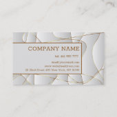 Carte De Visite Lignes dorées modernes (Dos)