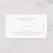 Carte De Visite Lignes dorées modernes dessinées à la main (Dos)