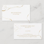 Carte De Visite Lignes dorées modernes dessinées à la main (Devant / Derrière)