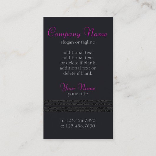 Carte De Visite Lignes élégantes (Devant)