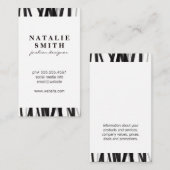 Carte De Visite Lignes élégantes (Noir / Gris) (Devant / Derrière)