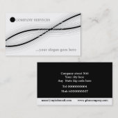 Carte De Visite Lignes et cercles croisés noirs et gris (Devant / Derrière)