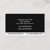 Carte De Visite Lignes et cercles croisés noirs et gris (Dos)