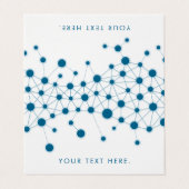 Carte De Visite Lignes et points bleus (Extérieur déplié)