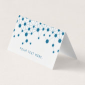 Carte De Visite Lignes et points bleus (Dos)