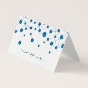 Carte De Visite Lignes et points bleus