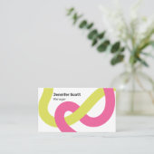 Carte De Visite Lignes géométriques colorées modernes (Debout devant)