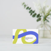 Carte De Visite Lignes géométriques colorées modernes (Debout devant)