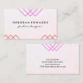 Carte De Visite Lignes géométriques élégantes (Devant / Derrière)