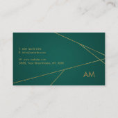 Carte De Visite Lignes géométriques Gold Propre - Services de comp (Dos)
