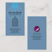 Carte De Visite Lignes globales verticales énergiques (Devant / Derrière)