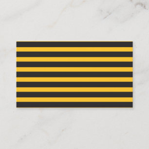 Carte De Visite Lignes horizontales géométriques jaunes et noires 