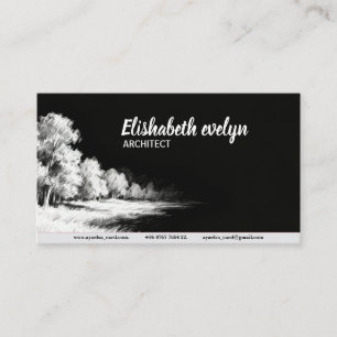 Carte De Visite Lignes Impressionnistes - Paysage g432