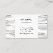 Carte De Visite Lignes manuelles minimalistes Tirages Chic Élégant (Dos)