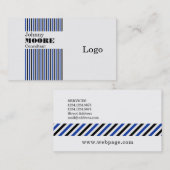 Carte De Visite Lignes minimal moderne de rayures verticales (Devant / Derrière)