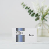 Carte De Visite Lignes minimal moderne de rayures verticales (Debout devant)