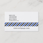 Carte De Visite Lignes minimal moderne de rayures verticales (Dos)