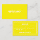 Carte De Visite Lignes modernes jaune (Devant / Derrière)