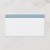 Carte De Visite LIGNES MODERNES SIMPLES aqua bleu turquoise et mâl (Dos)