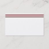 Carte De Visite LIGNES MODERNES SIMPLES MAIGRE rouge foncé rouge b (Dos)