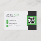 Carte De Visite Lignes noires et vertes (Dos)